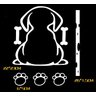 Adesivo Cachorro Pet Parabrisa Do Veiculo Decorativo 7 pcs - Amarelo - 2