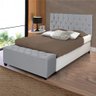 Conjunto Estofado Capitonê Para Cama King 195cm Cabeceira Com Recamier Baú Intense Várias Cores - LH - 10