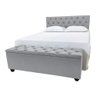 Conjunto Estofado Capitonê Para Cama King 195cm Cabeceira Com Recamier Baú Intense Várias Cores - LH - 12
