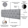 Conjunto Estofado Capitonê Para Cama King 195cm Cabeceira Com Recamier Baú Intense Várias Cores - LH - 7