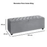Conjunto Estofado Capitonê Para Cama King 195cm Cabeceira Com Recamier Baú Intense Várias Cores - LH - 6