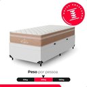 Ver imagem 7 de Cama Box Baú Solteiro + Colchão Paris Molas Ensacadas Bege Couro Branco/bege