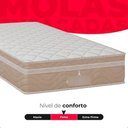 Ver mais imagens de Cama Box Baú Solteiro + Colchão Paris Molas Ensacadas Bege Couro Branco/bege