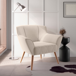 Poltrona para Sala de Recepção Viana Inca Areia - 1