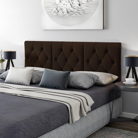 Painel Cama Box Suspensa Vitoria Marrom 1.40
