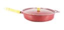 Ver imagem 1 de Frigideira Alumínio Fundido Craqueada Cabo De Madeira 24cm - Vermelho