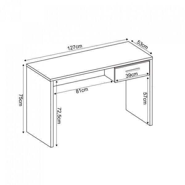 Escrivaninha Gávea com Gaveta 127cm - 3