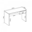 Ver imagem 3 de Escrivaninha Mesa Escritório Gávea com Gaveta 127cm