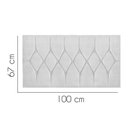 Ver imagem 2 de Painel Estofada Istambul Botão Capitonê 100cm Solteiro para Cama Box Quarto Corino Branco - Gat