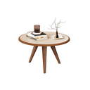 Ver imagem 2 de Mesa de Centro Redonda com Design Retrô Lívia - Off Freijó