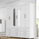 Ver imagem 1 de Guarda-Roupa Casal com Espelho 6 Portas Canadá Demóbile