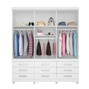 Ver imagem 3 de Guarda-Roupa Casal com Espelho 6 Portas Canadá Demóbile