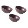 CONJ 3 BOWLS DE CERAMICA VINHO COM ALTO RELEVO - 1