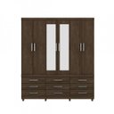 Ver imagem 3 de Guarda-Roupa Casal com Espelho 6 Portas Canadá Demóbile