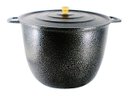 Ver imagem 1 de Caldeirão Alça Alumínio Craqueado com Tampa 16,7 Litros Preto 34cm