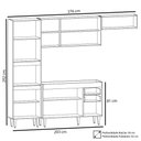 Ver imagem 4 de Armário de Cozinha Modulada 4 Peças CP10 Balcão sem Tampo Castanho/Cinza - Lumil Lumil Móveis