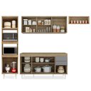 Ver imagem 5 de Armário de Cozinha Modulada 4 Peças CP10 Balcão sem Tampo Castanho/Cinza - Lumil Lumil Móveis