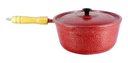 Ver imagem 4 de Caçarola Panela De Alumínio Craqueada Cabo De Madeira 14cm - Vermelho