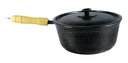 Ver imagem 2 de Caçarola Panela De Alumínio Craqueada Cabo De Madeira 26cm - Preto