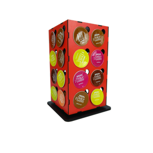 Porta Capsulas Dolce Giratorio Torre 32 Capsulas Vermelho