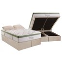 Ver imagem 1 de Cama Box Baú Queen: Colchão Molas Ensacadas Herval Monte Carlo Hr Visco + Base Clean(158x198)