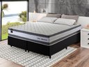 Ver imagem 1 de Conjunto Cama Box Super King c/ Molas Ensacadas Alpine Preto 193x203x65