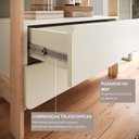 Ver imagem 5 de Estante de Livros 100% MDF 81CMX183CM 2 Gavetas e 4 Prateleiras Elvis Bege/Off White/Carvalho