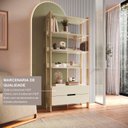 Ver imagem 4 de Estante Para Livros 100% MDF Com 2 Gavetas e 4 Prateleiras Elvis
