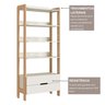 Estante Para Livros 100% MDF Com 2 Gavetas e 4 Prateleiras Elvis  - 7