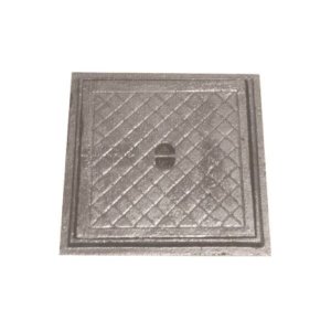 Tampa Tampão de Chão Simples Ferro Fundido Inspeção 50x50cm