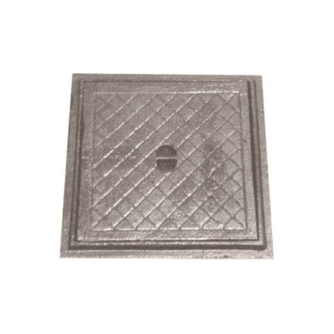Tampa Tampão de Chão Simples Ferro Fundido Inspeção 50x50cm