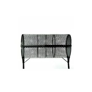 Lixeira de Rua Modelo Tela Moeda Dupla 100cm com Tampa