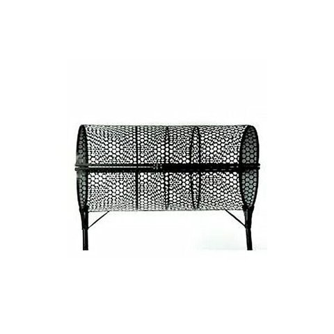 Lixeira de Rua Modelo Tela Moeda Dupla 100cm com Tampa