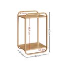 Ver imagem 3 de Mesa Lateral Luna 40 Cm Pes Metalicos Hanover Dourado Artesano