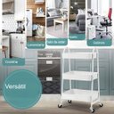 Ver imagem 6 de Prateleira de Metal Multiuso 3 Andares com Rodinhas - Organização e Praticidade Cor:preto