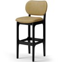 Ver imagem 2 de Kit 4 Banquetas Alta Bar Cozinha Sala Jantar Fixa Betta L02 Preto Couríssimo Casco Fendi - Lyam Deco