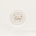 Ver imagem 3 de PORTA ANEIS CERAMICA ROUND LOVE BRANCO 10,7X10,7X1,9 CM