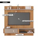 Ver imagem 4 de Painel Bancada para Tv até 65 Polegadas Sena Marrom Caemmun