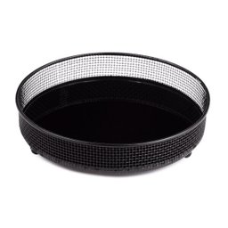 BANDEJA PRETA EM METAL COM ESPELHO PRETO - MART - 1