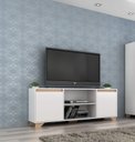 Ver imagem 3 de Rack 160cm Benevello 2031 Branco/siena Quiditá 2031 Bac/siena