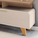 Ver imagem 2 de Rack Bancada para Sala Essenza 2.0 Off White Castanho – Hb Móveis