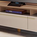 Ver imagem 3 de Rack Bancada para Sala Essenza 2.0 Off White Castanho – Hb Móveis