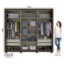 Ver imagem 7 de Guarda-Roupa Casal 3 Portas de Correr 4 Gavetas Cancun Henn