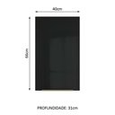 Ver imagem 5 de Armário Aéreo Madesa Lux 40cm 1 Porta Branco Preto