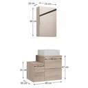 Ver imagem 4 de Conjunto Gabinete Banheiro Nivus 60 (gabinete+espelheira+cuba) Madeirado Inteiro