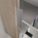 Ver imagem 5 de Conjunto Gabinete Banheiro Nivus 60 (gabinete+espelheira+cuba) Madeirado Inteiro