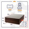 Conjunto Cama Box Espuma Atlanta Marrom Viúva 128x188x62 - 3