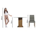 Ver imagem 4 de Conjunto Sala de Jantar Mesa Tampo de Vidro Redondo 4 Cadeiras Rustic/silver Mile Madesa