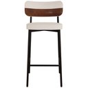 Ver imagem 4 de Kit 06 Banquetas Alta Bar Cozinha Sala de Jantar Aço Preto Kaira C01 Linho Palha Courino Whisky -