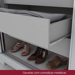 Guarda-Roupa Casal 3 Portas de Correr 3 Gavetas Amaro Henn - 7 Guarda-Roupa Casal 3 Portas de Correr 3 Gavetas Amaro Henn - 7